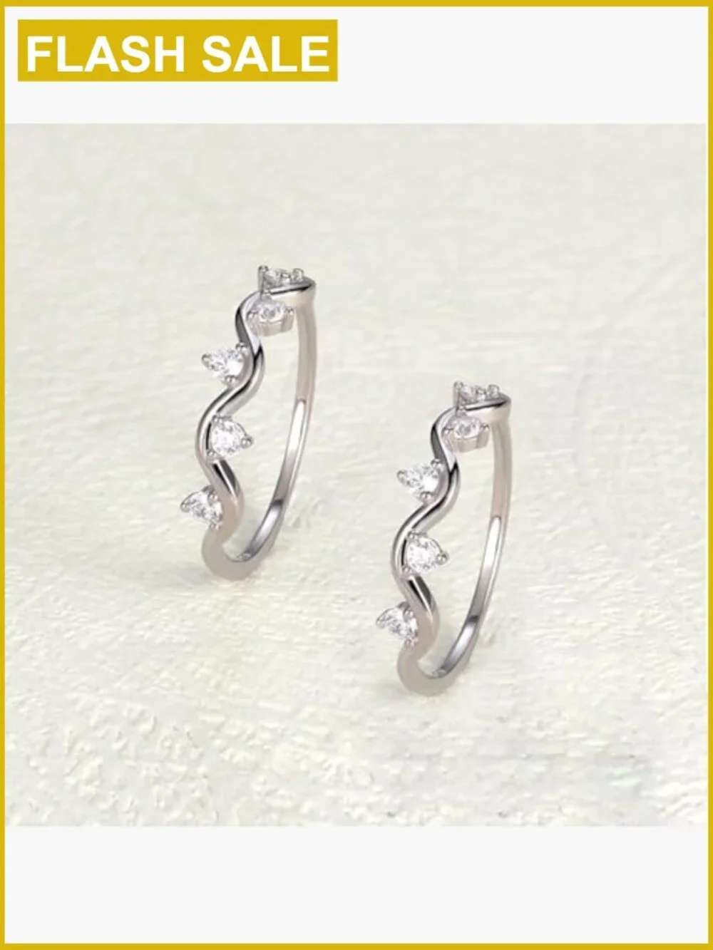 925 Silver Stacking Rings for Women Inspirational Wave Ring Jewelry Gift
